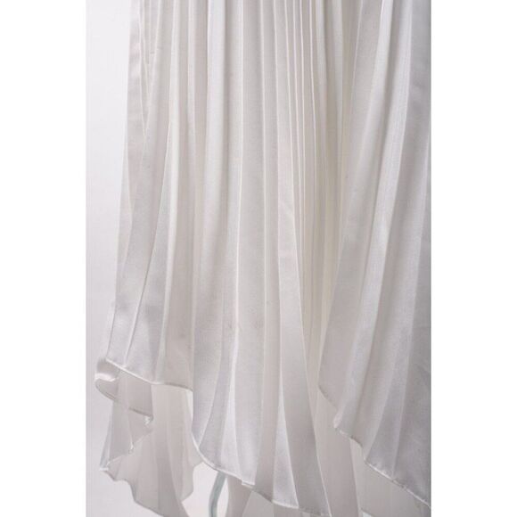 Aiifos Womans Evie Dress Cut Out Sz 4 White Accordion Pleated Handkerchief NWT - Picture 7 of 8
